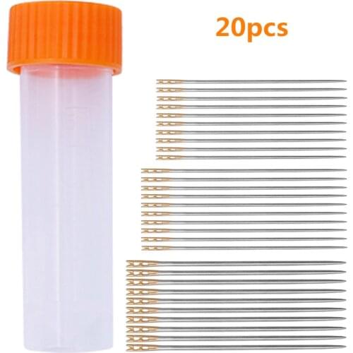 MIUSIE Elderly Needle-side Hole Bodkin Threading hand Sewing Needles Household DIY Apparel Sewing Fabric Tools With Bottle