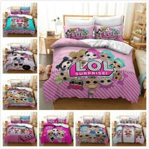 Surprise Doll Girls Home Textile Pillow Case 3D Bed Linen Duvet Covers Comforter Bedding Sets Bed Set Home Decor Bedding