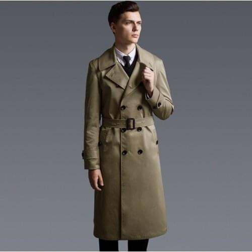 Spring Autumn Jacket Men Trench Coat Men Streetwear Windbreaker Long Coats Plus Size Chaqueta Hombre NO.979 MY2045