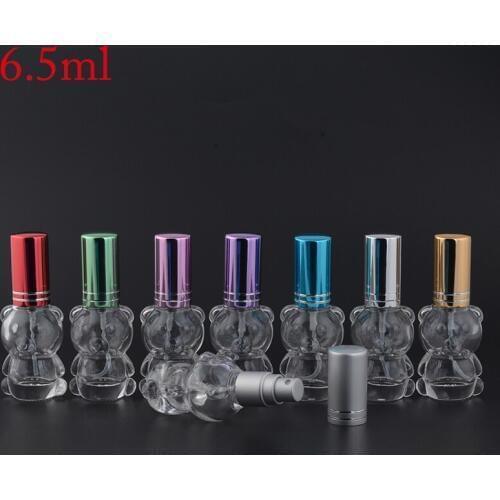 MUB Stylish 8ml Mini Perfume Glass Bottles With Spray Unique Lovely Bear Refillable Travel Bottle Atomizer for Perfume Container