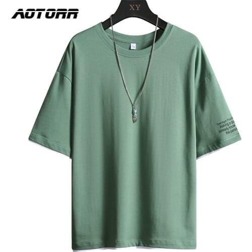 2021 Summer New Mens T-shirt O-Neck Casual Short-sleeved Breathable T-shirt Male Solid Color Pullover Tops T-shirt Hip Hop Tops