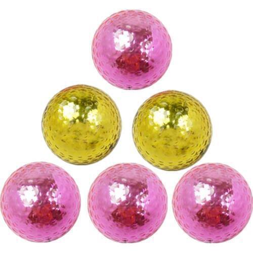 Metallic Coating Double Layer Golf Ball 42.6mm For Tournament - Random Color