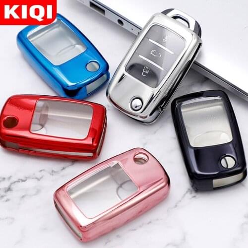 Soft TPU Car Folding Flip Key Case Cover Shell Keychain for Changan CS75 Eado CS35 Raeton CS15 V3 V5 V7 Key Protector