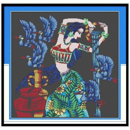 Yunnan heavy variety 2 dance cross stitch kit people 18ct 14ct 11ct count print canvas stitches embroidery DIY handmade