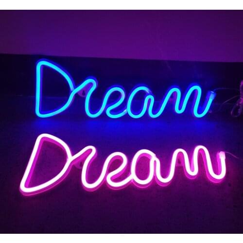 Night Light Neon Sign Light SMD2835 Indoor Dream Blue Model Holiday Xmas Party Wedding Decorations Table Lamps