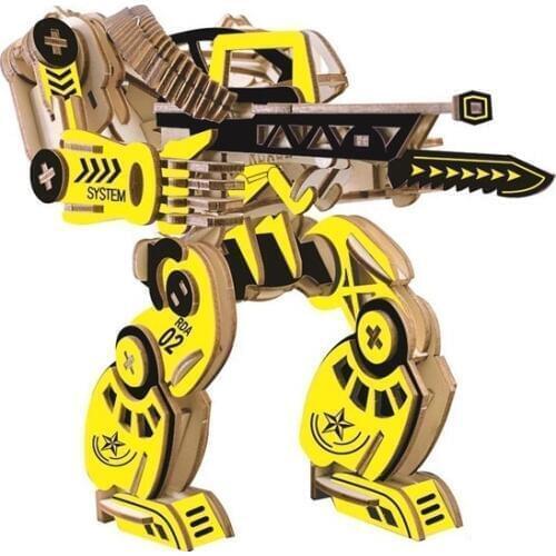 Wholesale AMP mechanical armor laser plate 3D wooden Assemble stereo jigsaw jigsaw DIY puzzle toys display Figure gifts