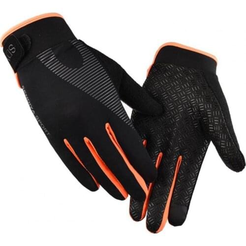 HOT Ice Silk Gloves Full Finger Breathable Unisex Outdoor Sports Touch Screen Climbing Bicycling Gloves Weight Lifting Exercise