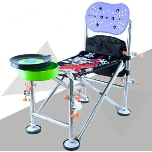 Fishing Chair Outdoor Folding Chair Fishing Chair Fishing Supplies Fishing Stool Multifunctional Storage