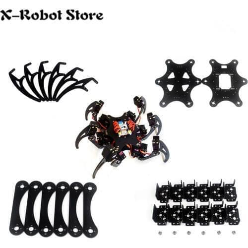 DIY Aluminium Robotic Hexapod Spider 6DOF Legs Robot Frame Kit DIY Unassemble Intelligent Electric Spider Robot Toy Drone