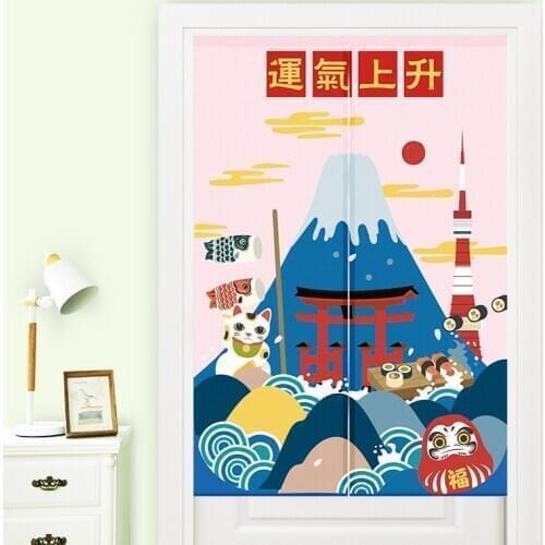 Japan style cotton linen Japanese Tokyo door curtain decoration hanging bedroom living room kitchen restaurant bar coffee house