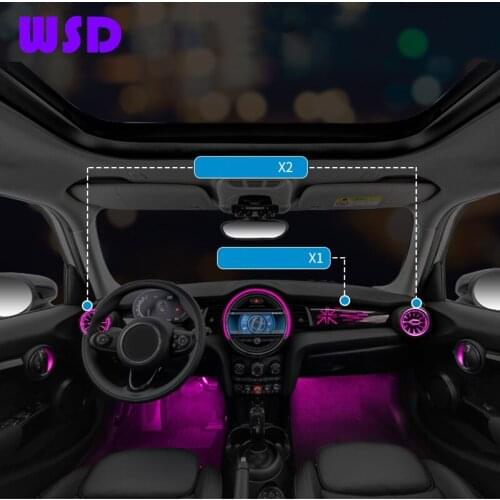 LED Ambient Light Suitable for BMW MINI luminous instrument cover, interior trim, 12-color turbine vent, original installation