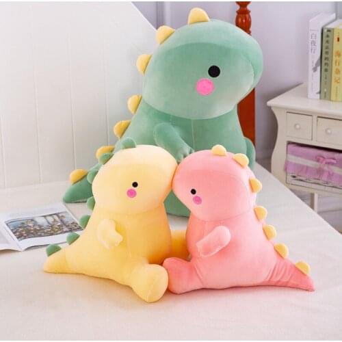 25-50cm Super Soft Lovely Dinosaur Plush Doll Cartoon Stuffed Animal Dino Toy for Kids Baby Hug Doll Sleep Pillow Home Decor