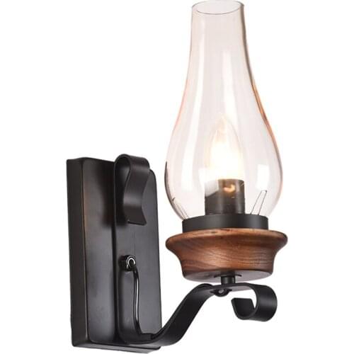 Retro Loft Industrial Glowed Kerosene Wall Lamps Mediterranean Restaurant Warehouse Corridor American Iron Aisle Bar Wall Lights
