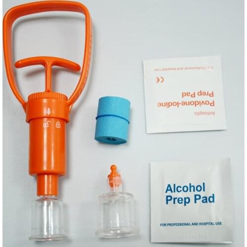 2 Pieces Vacuum Pump Emergency First Aid Supplies Venom Protector Snake Bite Venom Extractor Box Package
