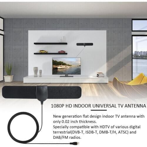 150 Miles HDTV Indoor TV Antenna DVB-T2 ATSC 1080P Digital Amplifier High Gain Satellite Receiver Built-in Car Antenna