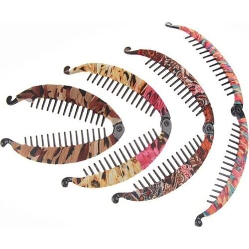 Wholesale Fish Shape Pearl Rhinestone Hair Claw Clips Hair Jewelry Banana Barrettes Hairpins Hair Accessories For Women Clips