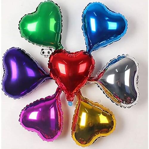 10pcs 10inch Balloon Helium Heart Balloons Wedding Aluminum Foil Air Balloons Inflatable Balloons Birthday Party Decor 7Z