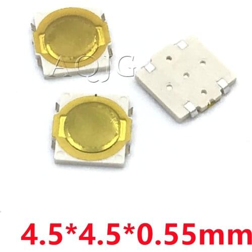 100Pcs 4.5*4.5*0.55mm SMD Tactile Push Button Switch Micro Switch 4pin 4.5x4.5x0.55 4.5 * 4.5 * 0.55 mm