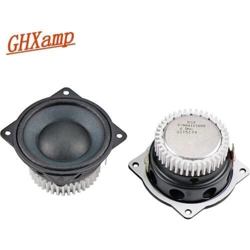 GHXAMP 2 Inch Full Frequency Speaker Unit Paper Cone Cloth Edge Satellite 6OHM 15W 2PCS