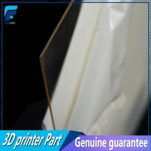 220mm*220mm/10''*10''*1mm PSU Polysulfone 3D Printer bed PSU Cold Polysulfone sheet Surface VS PEI with 3M 468MP Adhesive Tape