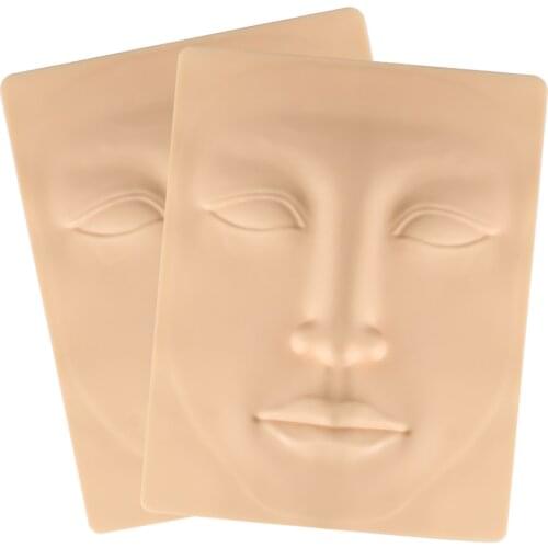 Free Shipping 3pcs 3D Face Tattoo Practice Skin Design Fake For Beginners 3D Permanent Makeup Lips Eyebrow Face