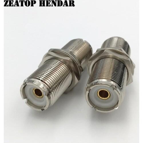5Pcs Brass SO239 UHF Female to Female Plug with All Screw Thread Fixed Adapter Bulkhead RF Coaxial Straight Wire Connector