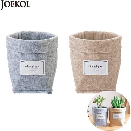 5pcs Plant Grow Bag New Home Decorations Desktop Flower Basket Fleshy Felt Pot Thicken Garden Pot Garden Supplies Drop Shipping