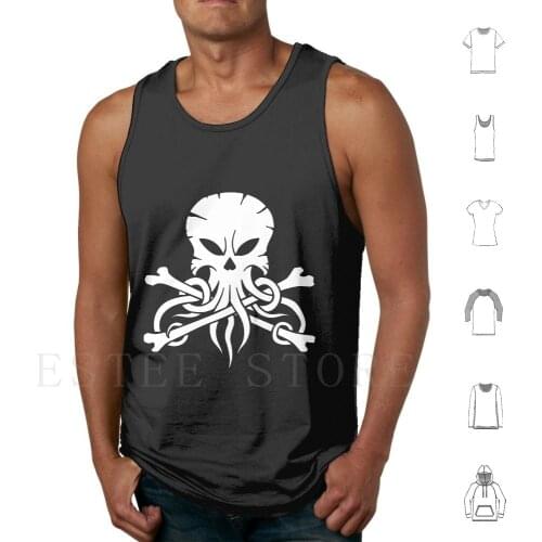 Alestorm Squid Tank Tops Vest Alestorm Folk Power Pirate Metal Music Skull Logo Squid