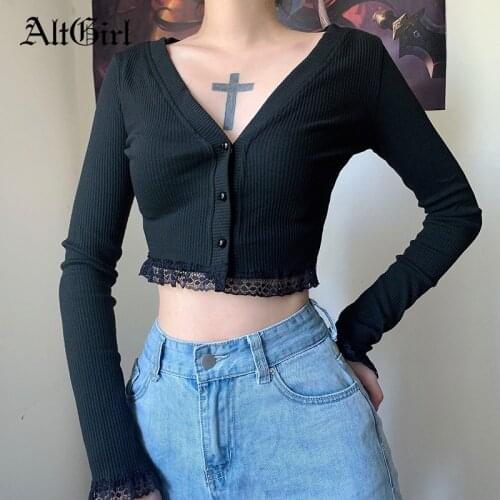 ALTGIRL Women's Knitted T-shirts