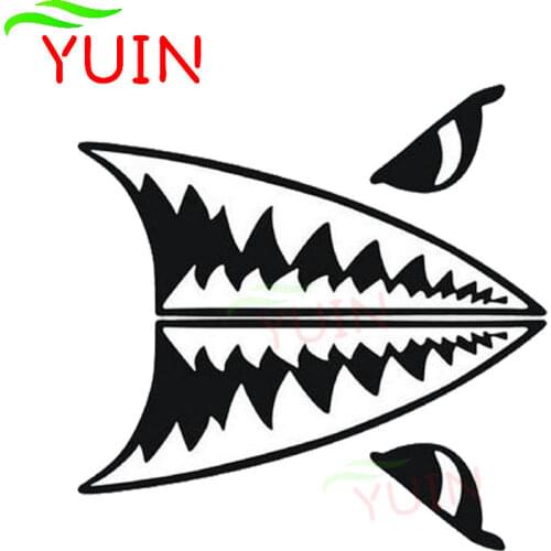 Car Sticker Mini Shark Teeth Animal Decal Creative Cars Accessories PVC Body Decoration Waterproof Anti-ultraviolet Decals