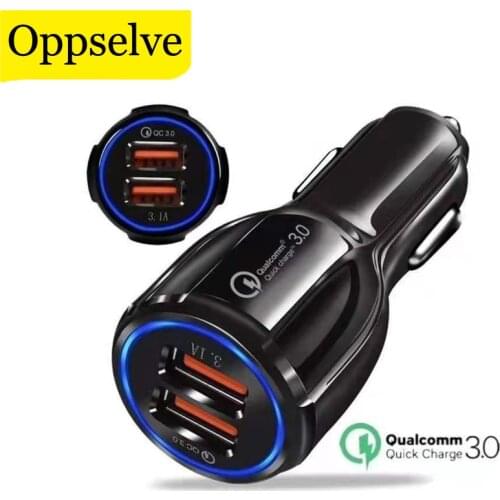 Mini USB Car Charger Adapter Quick Charge 3.0 Car USB Charger Mobile Phone QC3.0 Dual USB Car-charger 2 Port For iPhone Samsung
