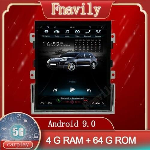 Fnavily Android 9 Car Radio For Porsche Macan Car Multimedia System Player GPS Navigation Vertical Screen Tesla Style 10.4" PX6