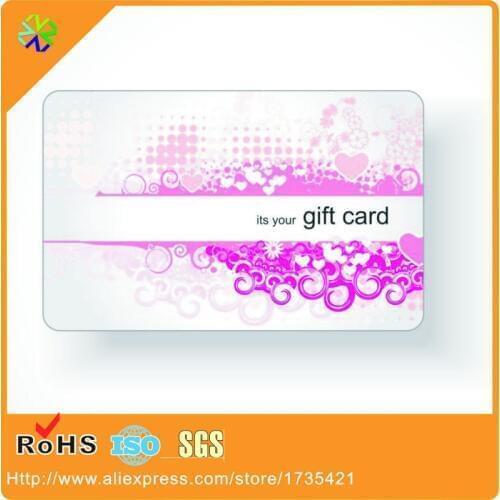 Its your gift card custom artwork CMYK 4 colors printing plastic pvc gift card printing