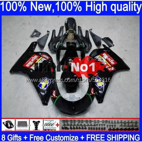 Body For Aprilia RS250 RSV250RR RS-250 RSV250 R 105MC.5 RS 250 RSV 250 R RR black glossy 1995 1996 1997 RS250R 95 96 97 Fairing
