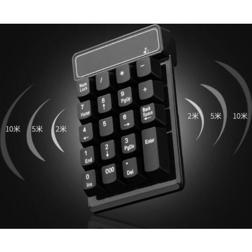 2.4GHz Mini USB Wireless Numeric Keypad 19 Keys Number Pad Numpad Receiver for Windows XP/7/8 Laptop PC Computer Accessories