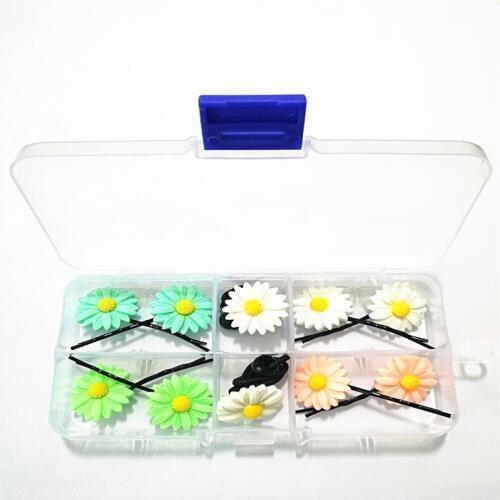 Fashion Hair Accessories Flower Daisy Christmas Gift Girl Hair Clip Floral Headband Bow Hairpins Ring Rope Box Jewelry Accessory