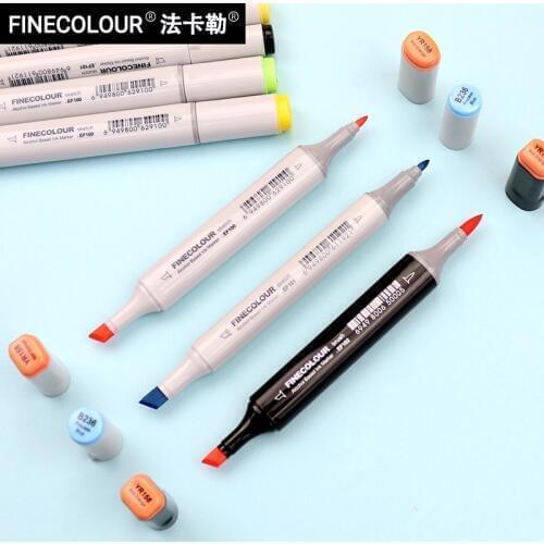 FINECOLOUR 240/480Colors EF100/EF101/EF102 Art Marker Set Dual Head Oily Alcohol Based Sketch Markers Pen Art Painting Supplies