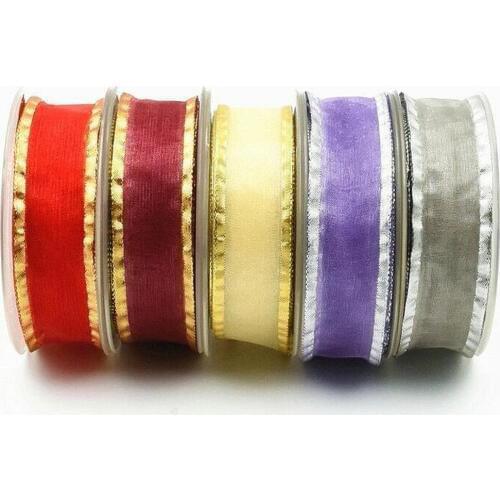 New 1 '25mm tulle gold and silver lace ribbon 10y 20y pleated flounce DIY handmade material gift wrap skirt Christmas holiday