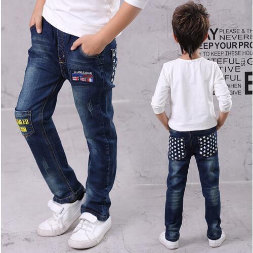 Baby Boys Clothes 4 5 6 7 8 9 10 11 12 13 14 Year Spring Autumn Jeans Children Pants Casual Fashion Denim Pants Baby Boys Jeans
