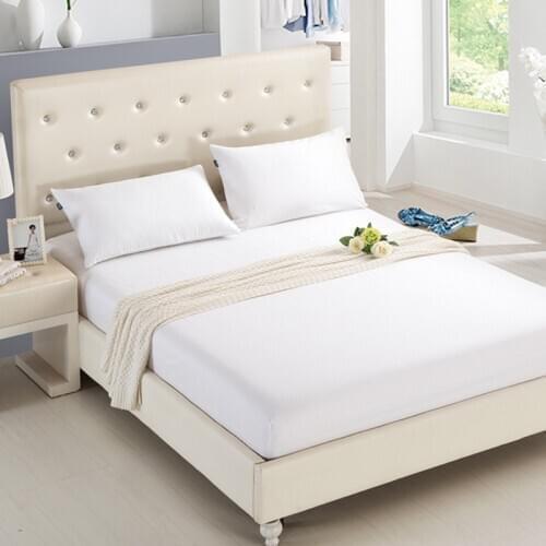 Solid Color Brushed Bed Fitted Sheet Soft King Queen Twin Size Mattress Protector Cover 1pc Mattress Cover+2pcs Pillowcase