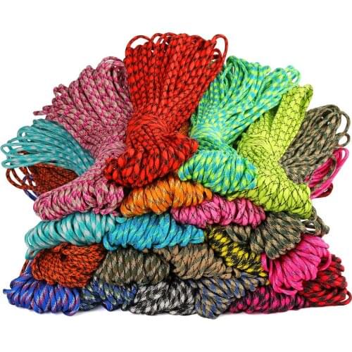100FT Dia.4mm 7 stand Cores Paracord for Survival Parachute Cord Lanyard Camping Climbing Camping Rope Hiking Clothesline