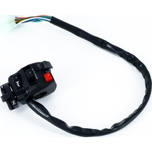 MoFlyeer 7/8" Motorcycle Handlebar Switch Assembly Engine Electric Start Kill Horn Headlight Fog Light Push Button Switches