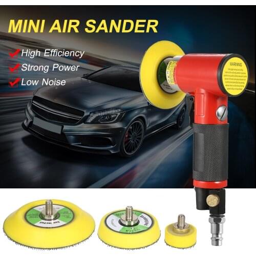 KKmoon Air Sander with 1/2/3 Inch Sand Disks Random Orbital Pneumatic Sander Air Powered Sanders&Polisher with 15 Sandpapers
