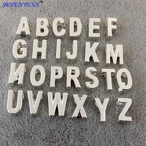 High Quality 130 Pieces/Lot (From A to Z 5 sets) Silver plated Rose Gold Color Capital Letter Initial Alphabet Charm Pendant