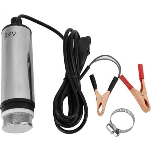 DC 24V Submersion Pump Stainless Steel Submersible Pump for Water Diesel Oil Kerosene Refueling Tool Water Transfer Pump