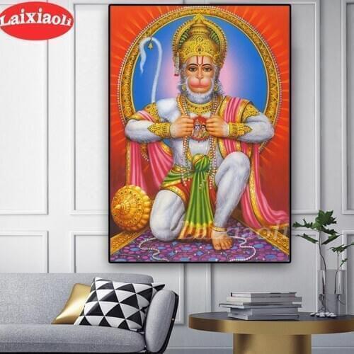 Full Square Round 5d Diamond Embroidery Hindu man God Balaji Bajrang sale Diamond Painting 5d DIY Diamond Mosaic Hanuman