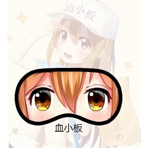 Cells at Work Black Eye Patch Anime Sleep Blindfold Fushiguro Megumi Casual Platelet Eyes Mask Eyepatch Breathable Cute Cartoon