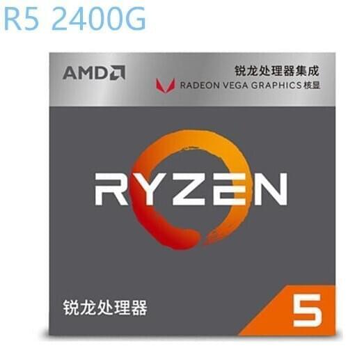 AMD Ryzen R5 2400G CPU Processor with Radeon RX Vega 11 Graphics 4Core 8Threads Socket AM4 3.6GHz TDP 65W YD2400C5FBBOX