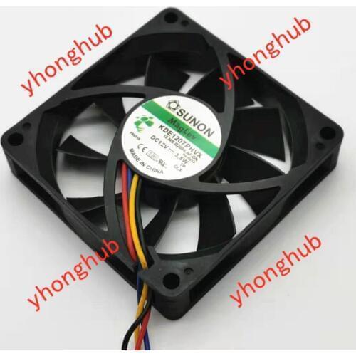 SUNON KDE1207PHVX 13.MS.B2884.AF.GN DC 12V 3.8W 70x70x15mm Server Cooling Fan