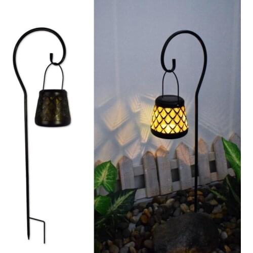 Creative Wrought Iron Hollow Lantern To Plug In The Light Outdoor Garden Landscape Decoration Solar Garden Light Home Lawn Lamp